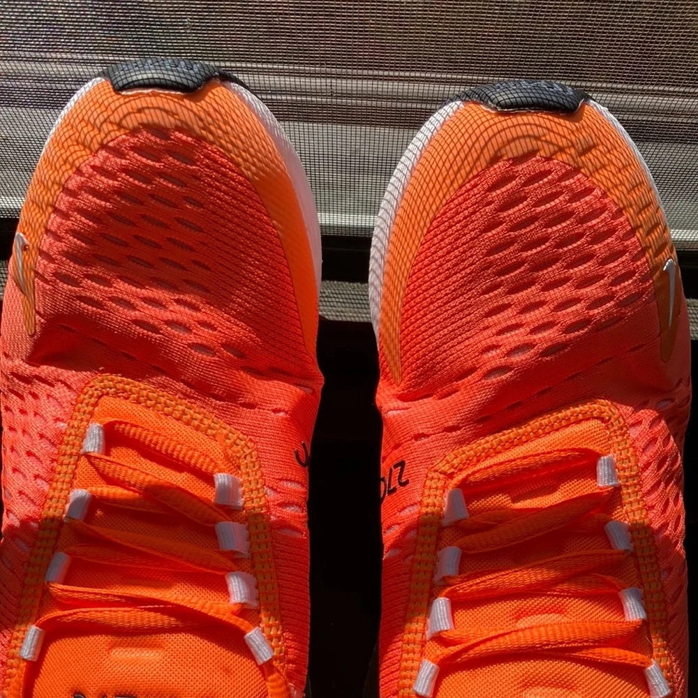 Nike Air Max 270 Women Size 7.5 Youth Size 6 Orange AH6789-800 Running Sh…